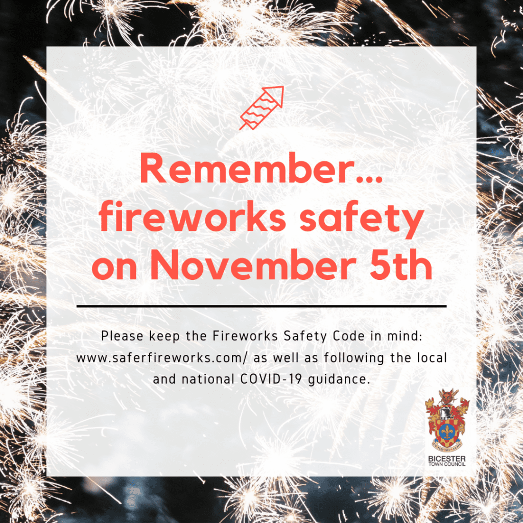 Remember fireworks safety on November 5th. Please keep the fireworks safety code in mind